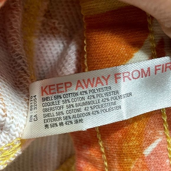 Daily Practice Anthropologie Shorts Women's Extra Small Orange Print Lounge - Picture 11 of 11